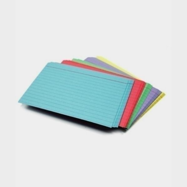 Coloured Index Cards 4x6 100pk