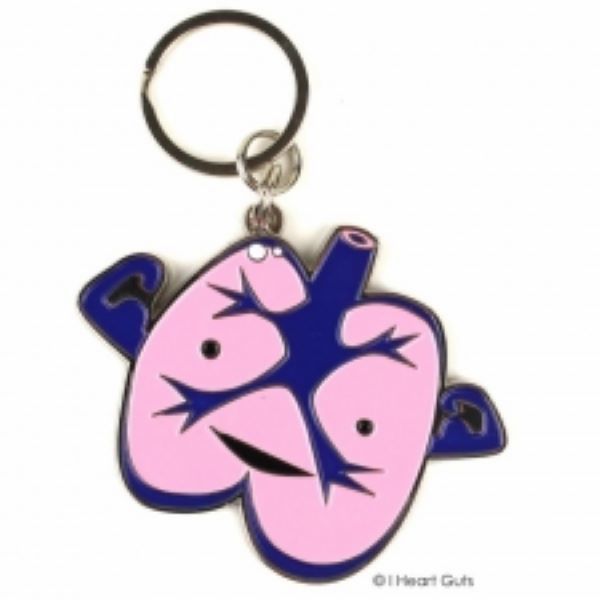 I Heart Guts Keychain Lung