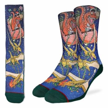 Socks Santa Claus T-Rex 8-13 Socks Santa Claus T-Rex 8-13