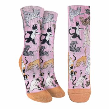 Socks Yoga Cats 5-9