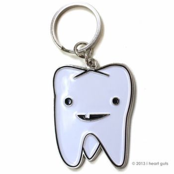 I Heart Guts Keychain Tooth