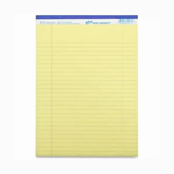 Hilroy Lined Pad Yellow 50 sheet